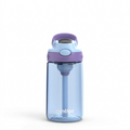Contigo Autospout Kids’ 14 oz Water Bottle in Periwinkle Amethyst with a light blue straw and lid.
