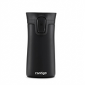 A high-resolution, centered view of the matte black Contigo AUTOSEAL travel mug against a clean background, focusing on its design, logo, and lid mechanism. (Placeholder description)
