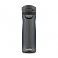 Contigo Jackson 2.0 AutoPop 24oz water bottle in translucent Licorice black with one-handed lid.