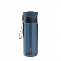 Contigo 24 oz Dual Sip plastic water bottle in Abyss blue with leak-proof lid and straw.