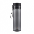 Contigo 28 oz Dual Sip Water Bottle in Licorice grey, featuring a leak-proof lid and carry loop.