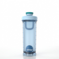 Contigo Shake & Go 2.0 28 oz Shaker Bottle in glacier blue and juniper green on a white background.