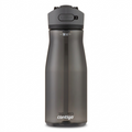 Contigo 32 oz Autospout Ashland 2.0 water bottle in smoky licorice plastic with a gray lid.