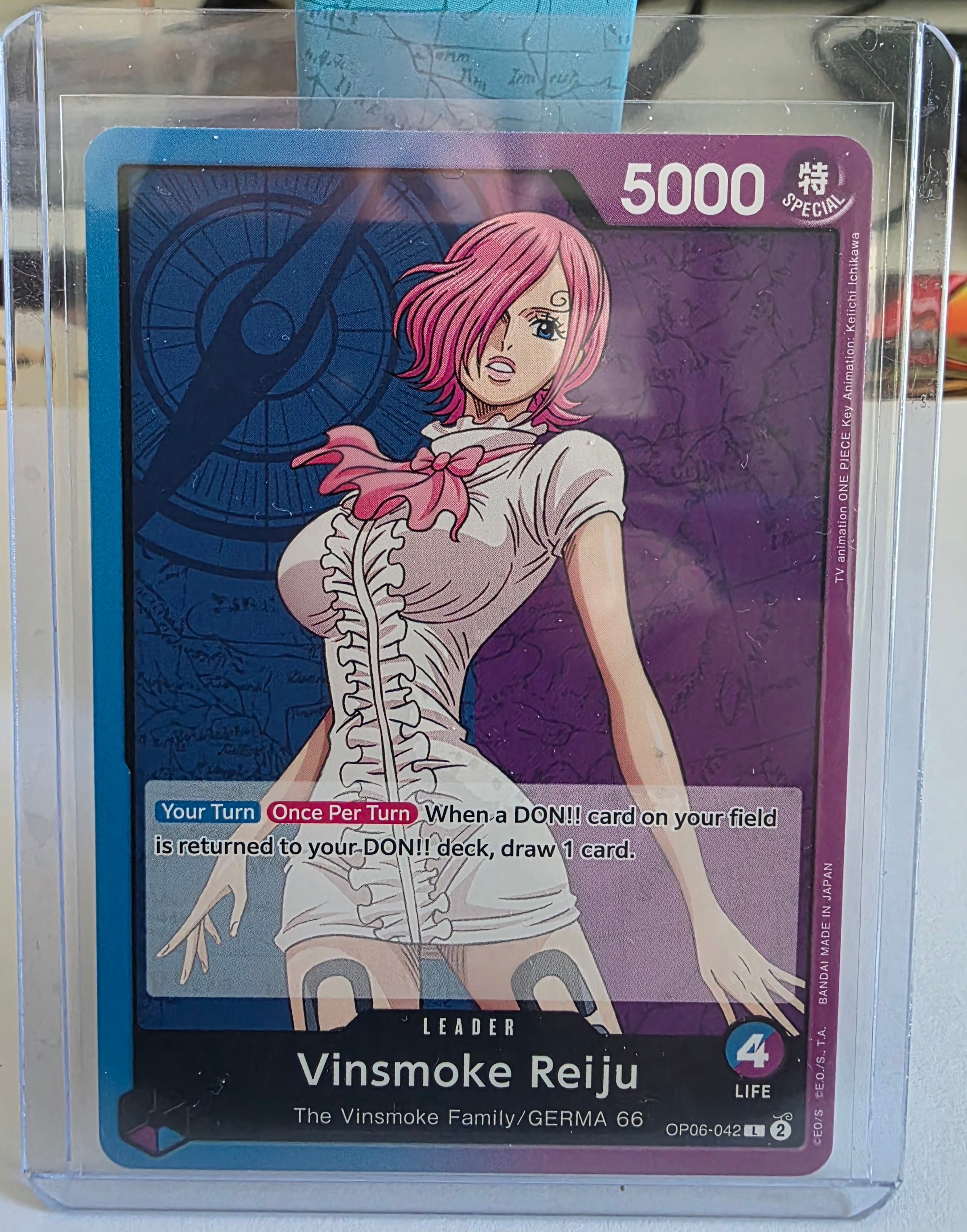 Vinsmoke Reiju OP06-042 Leader - Wings of the Captain - One Piece Card Game - Near Mint