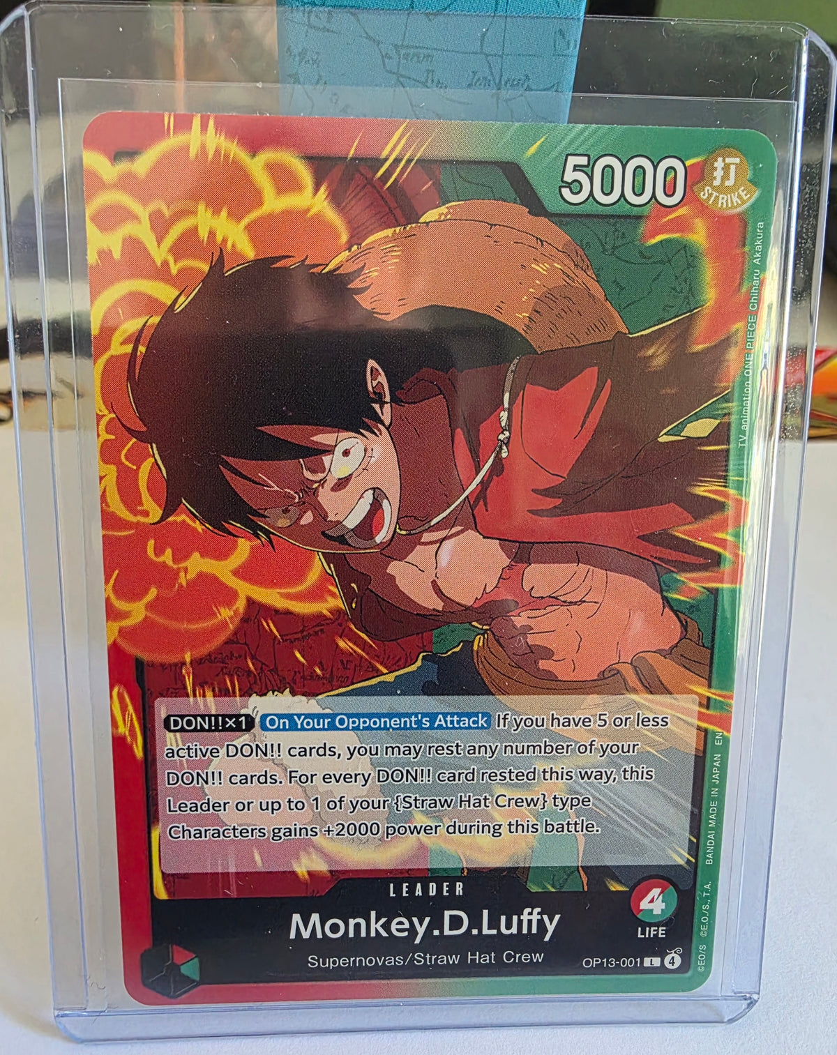 Monkey.D.Luffy OP13-001 Leader - Carrying On His Will - One Piece Card Game - Near Mint