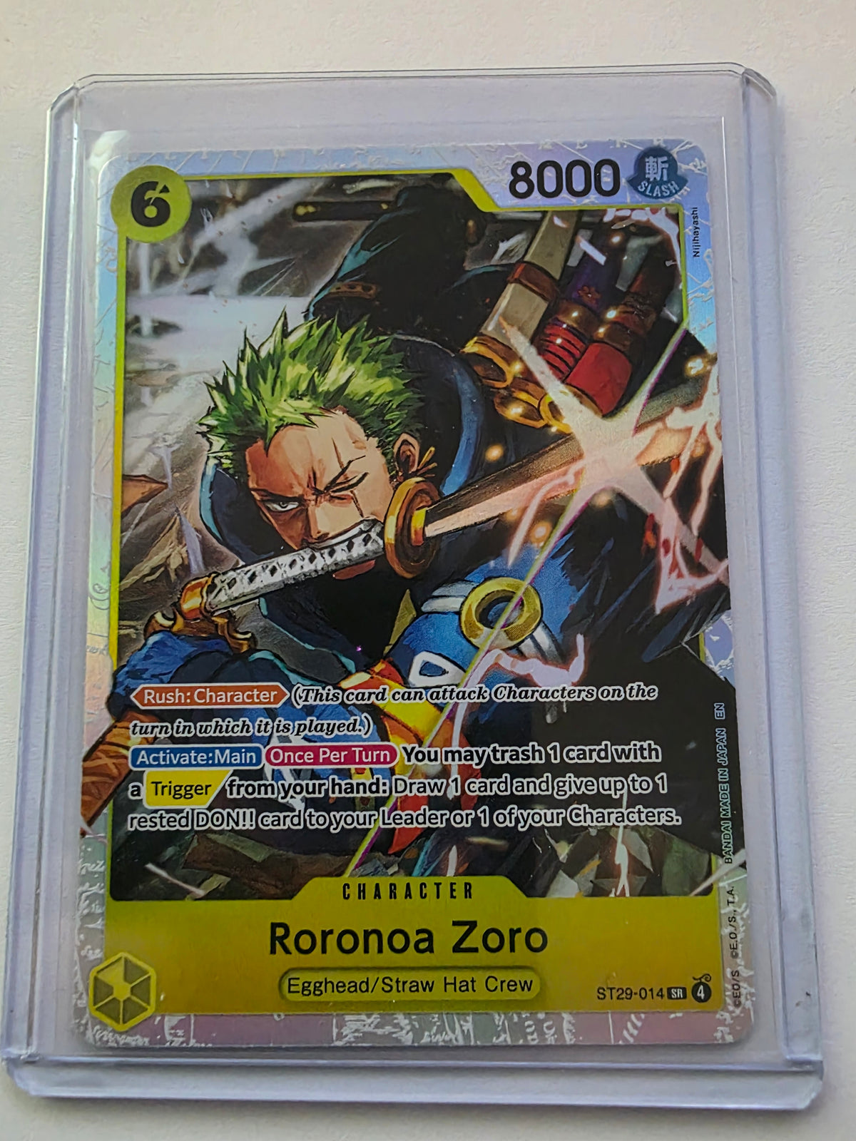 Roronoa Zoro ST29-014 Full Art Parallel SR – Starter Deck 29: Egghead