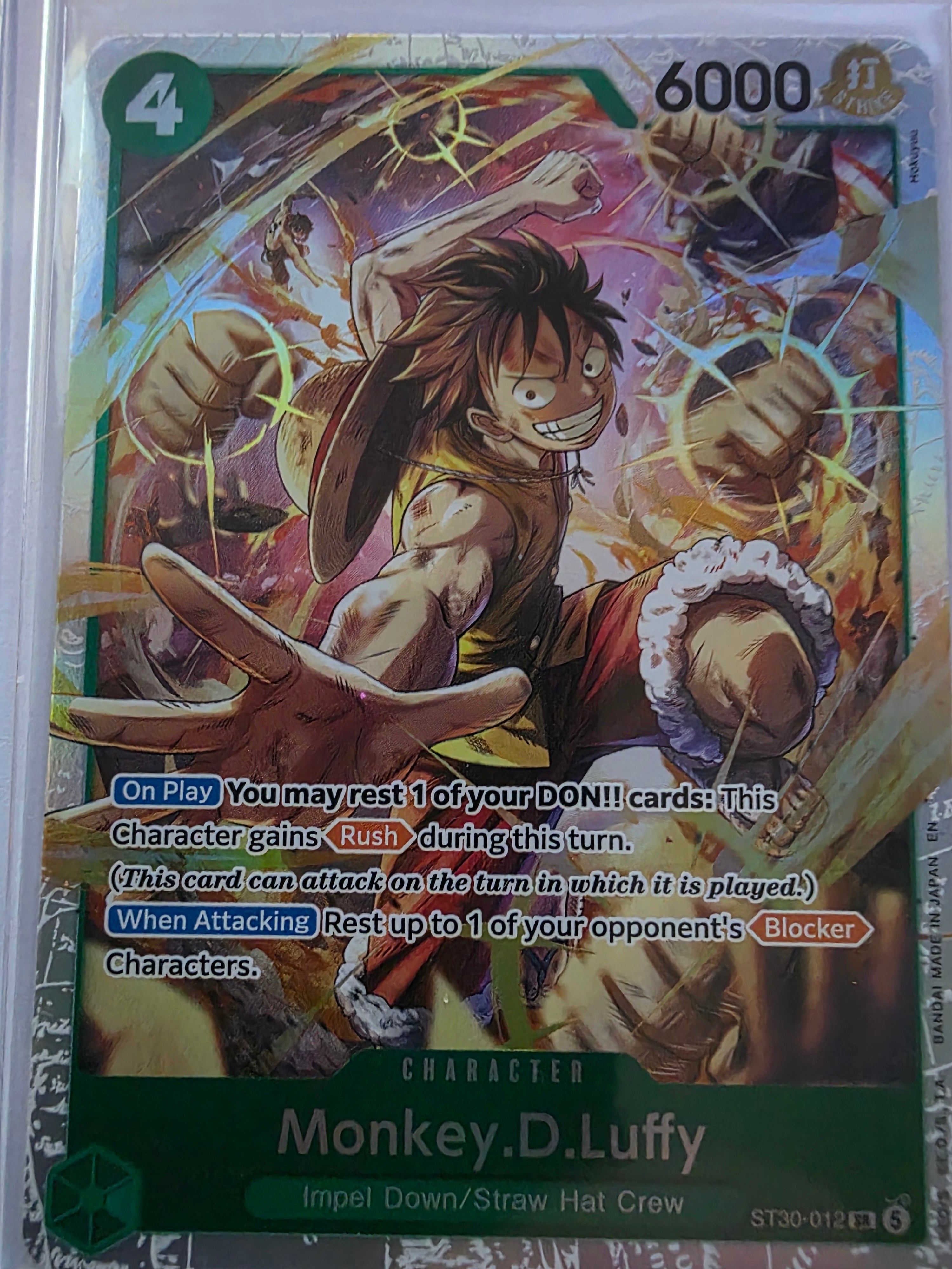 Monkey.D.Luffy ST30-012 Parallel SR – Starter Deck EX Luffy & Ace – One Piece Card Game