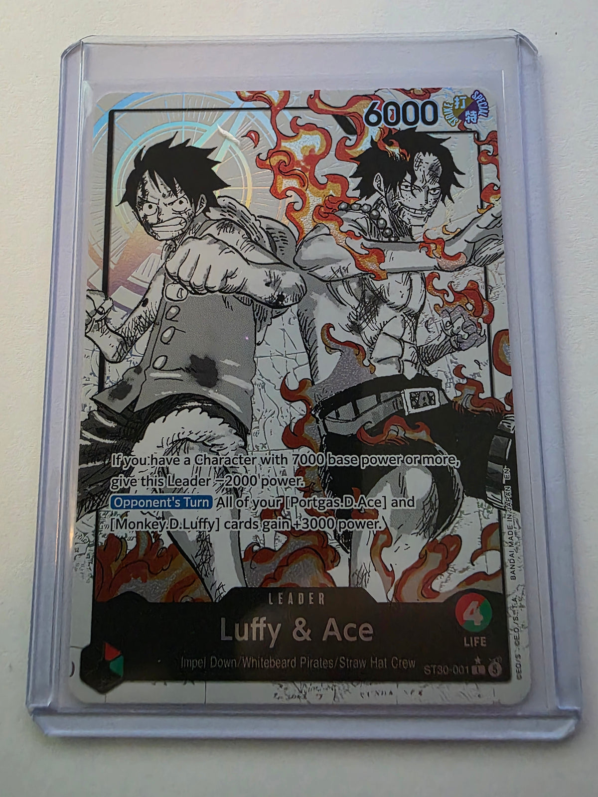 Luffy & Ace ST30-001 Parallel Leader – Starter Deck EX – One Piece Card Game