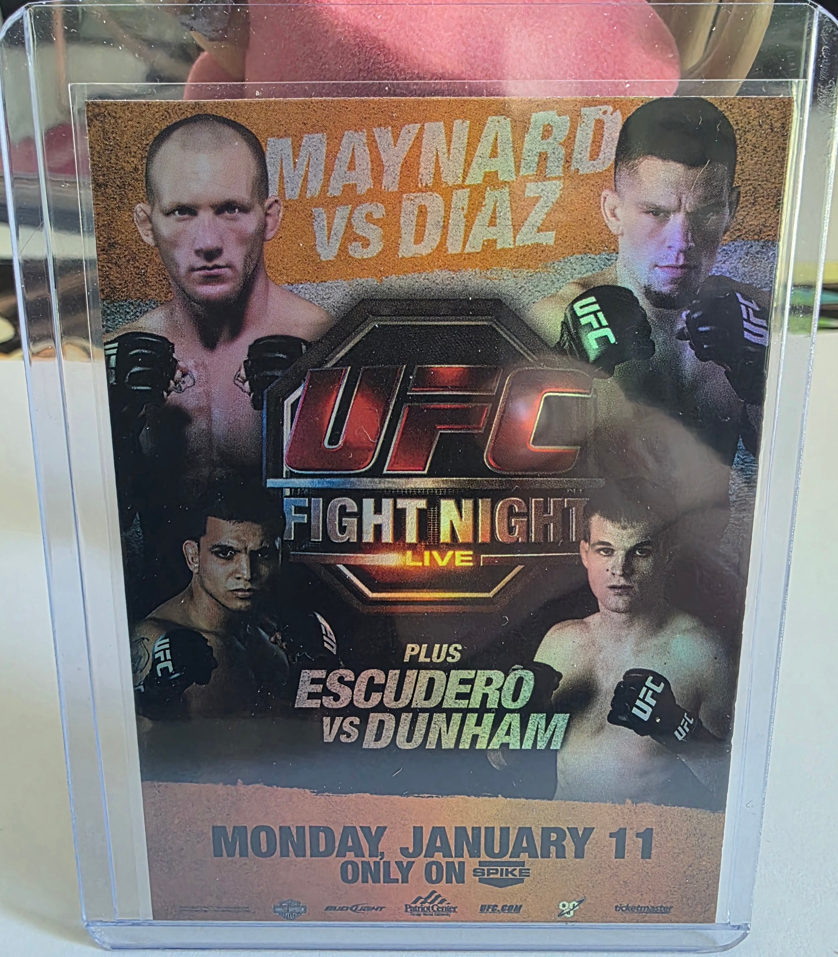UFC Fight Night 20: Maynard vs Diaz - Topps Fight Poster Review Hologram Card