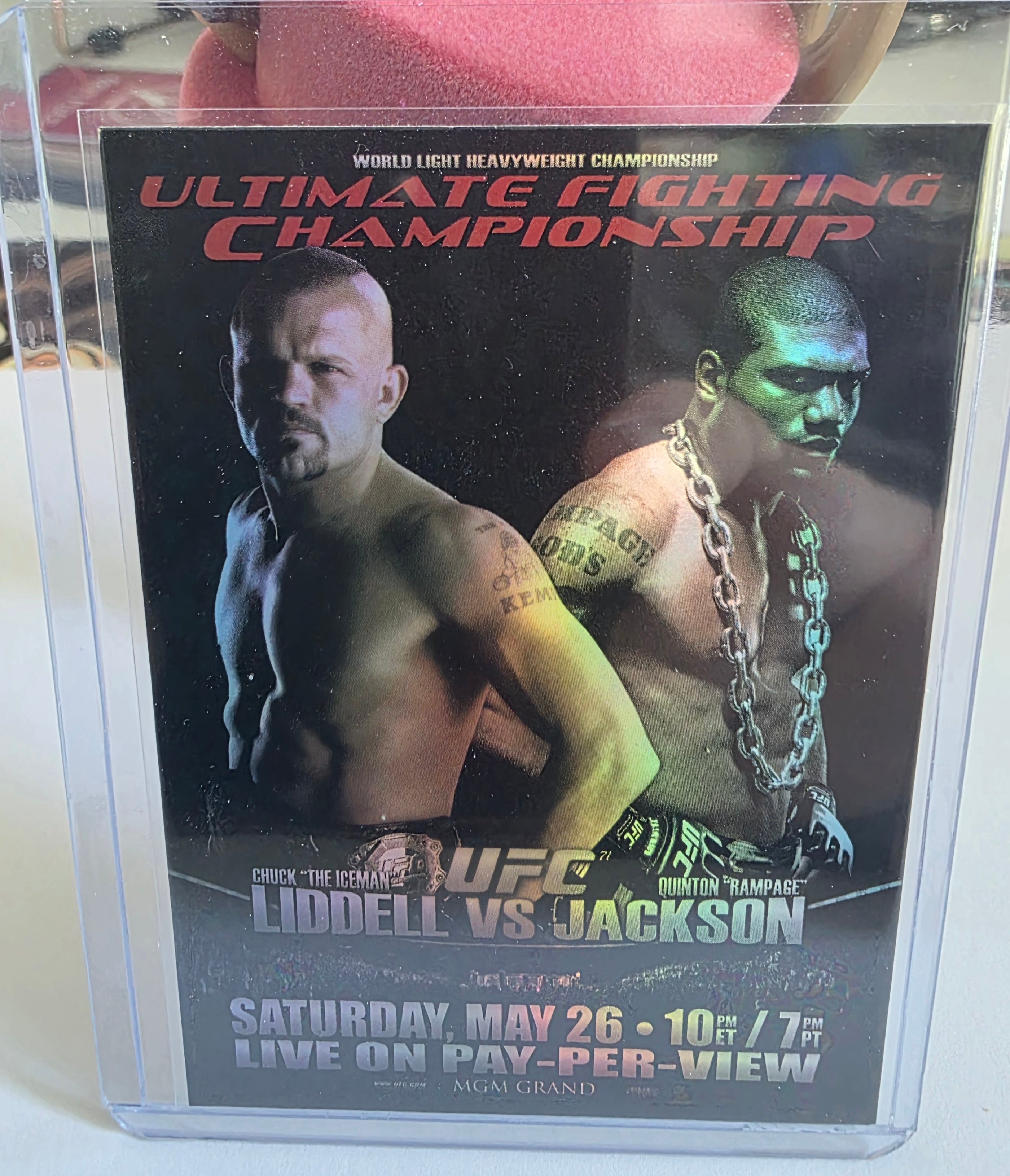 UFC 71 Liddell vs Jackson - Topps Fight Poster Review Hologram Card