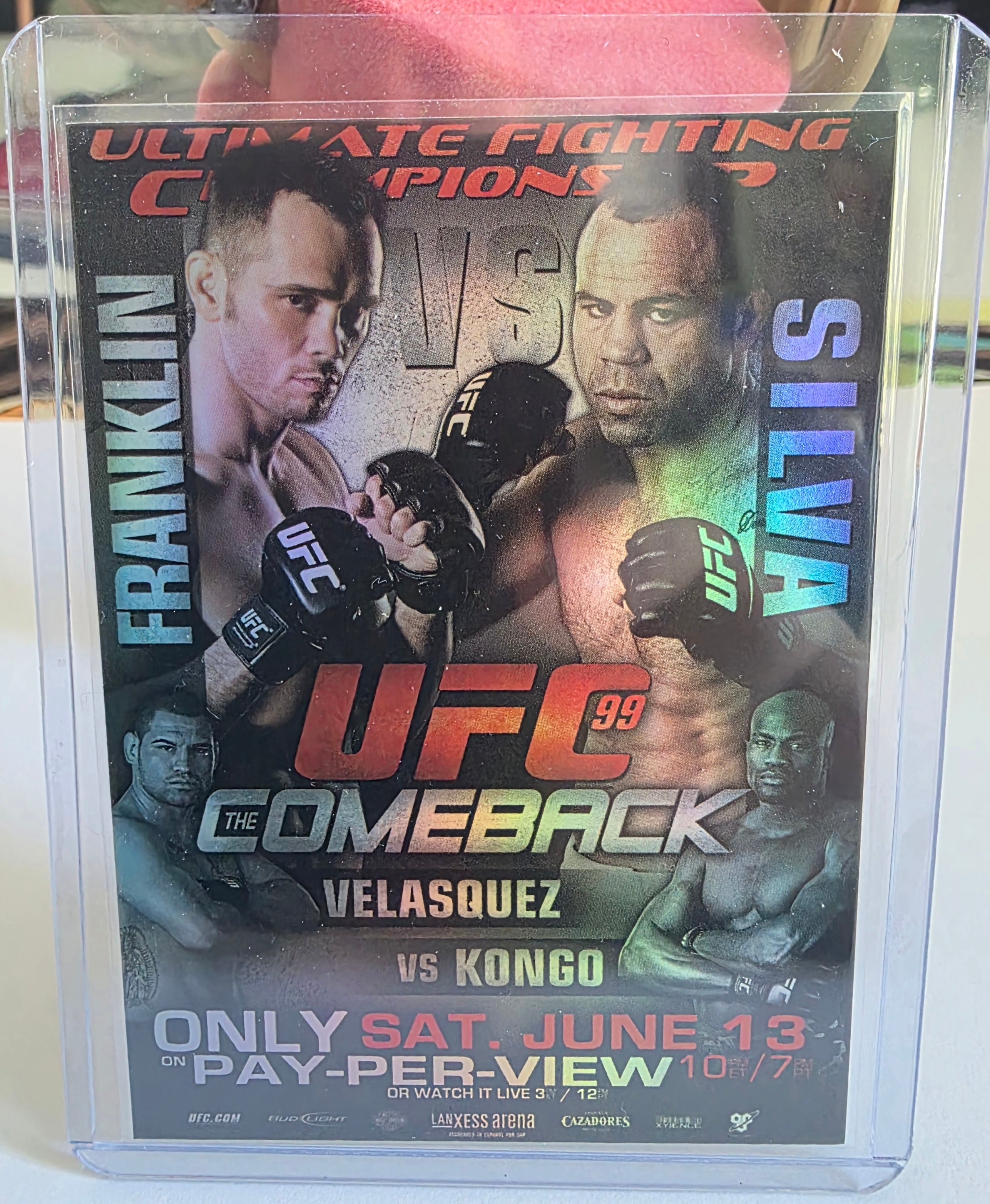 UFC 99 The Comeback: Franklin vs Silva - Topps Fight Poster Review Hologram Card