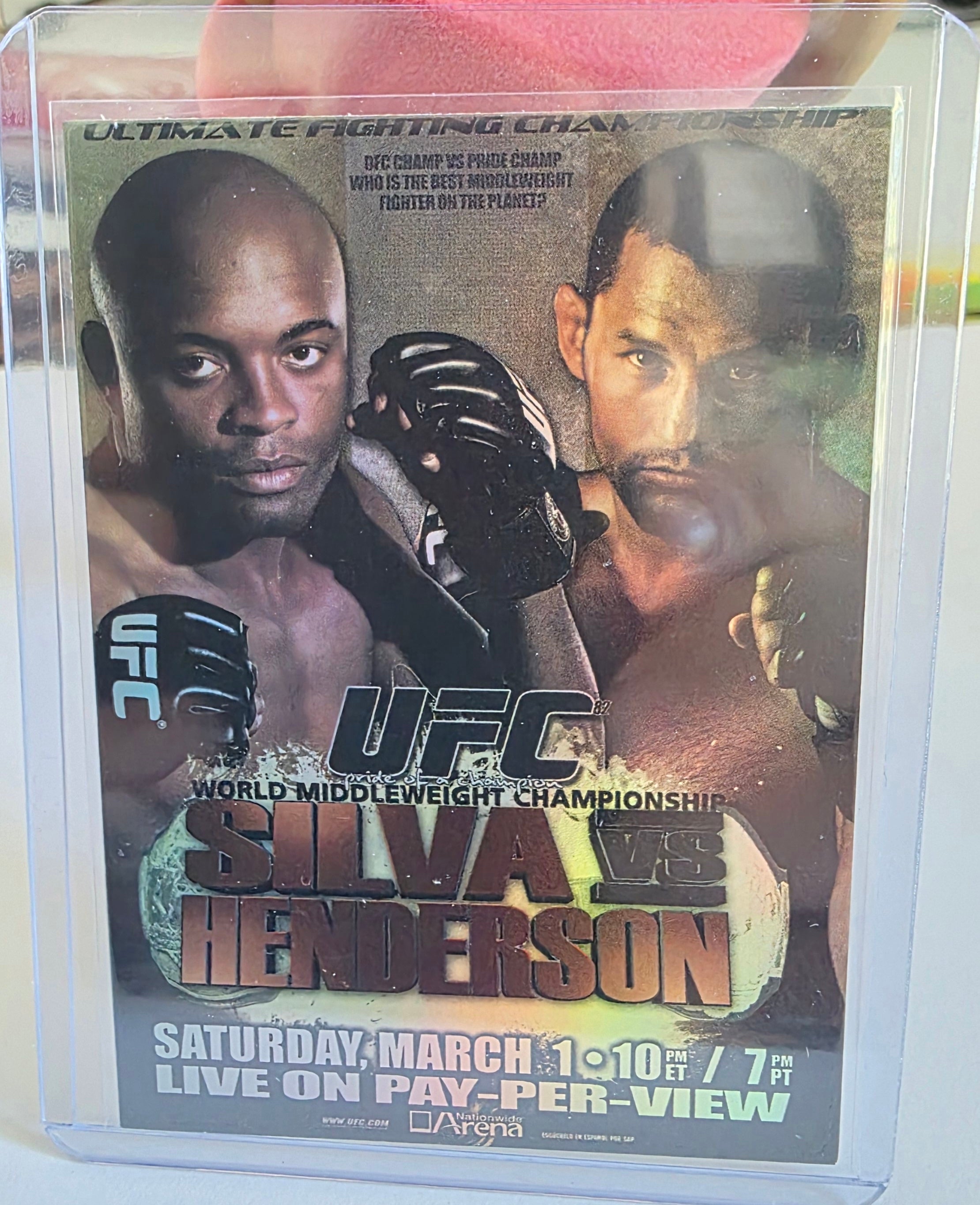 UFC 82: Silva vs Henderson - Topps Fight Poster Review Hologram Card