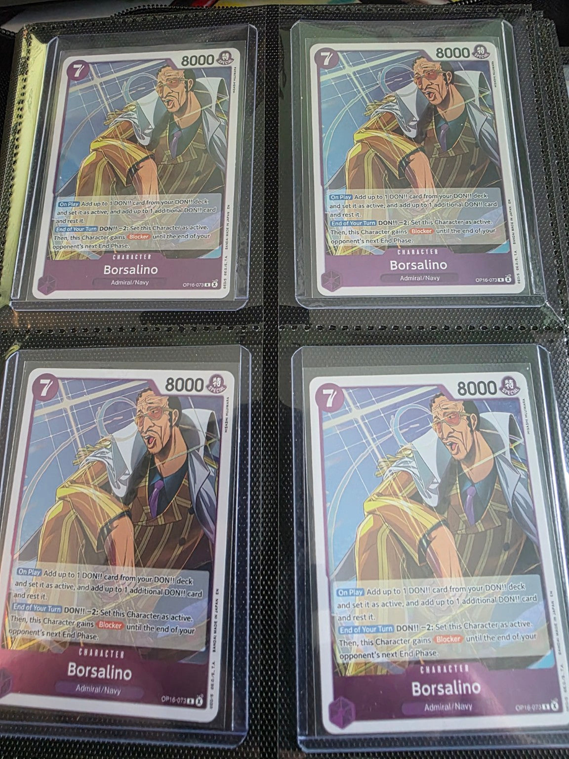 Borsalino OP16-073 – 4-Card Playset – One Piece Card Game