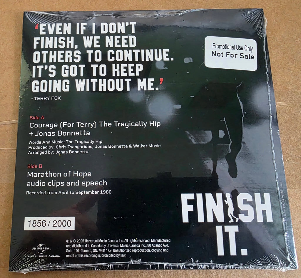 Courage (For Terry) - The Tragically Hip + Jonas Bonnetta (7" Vinyl)