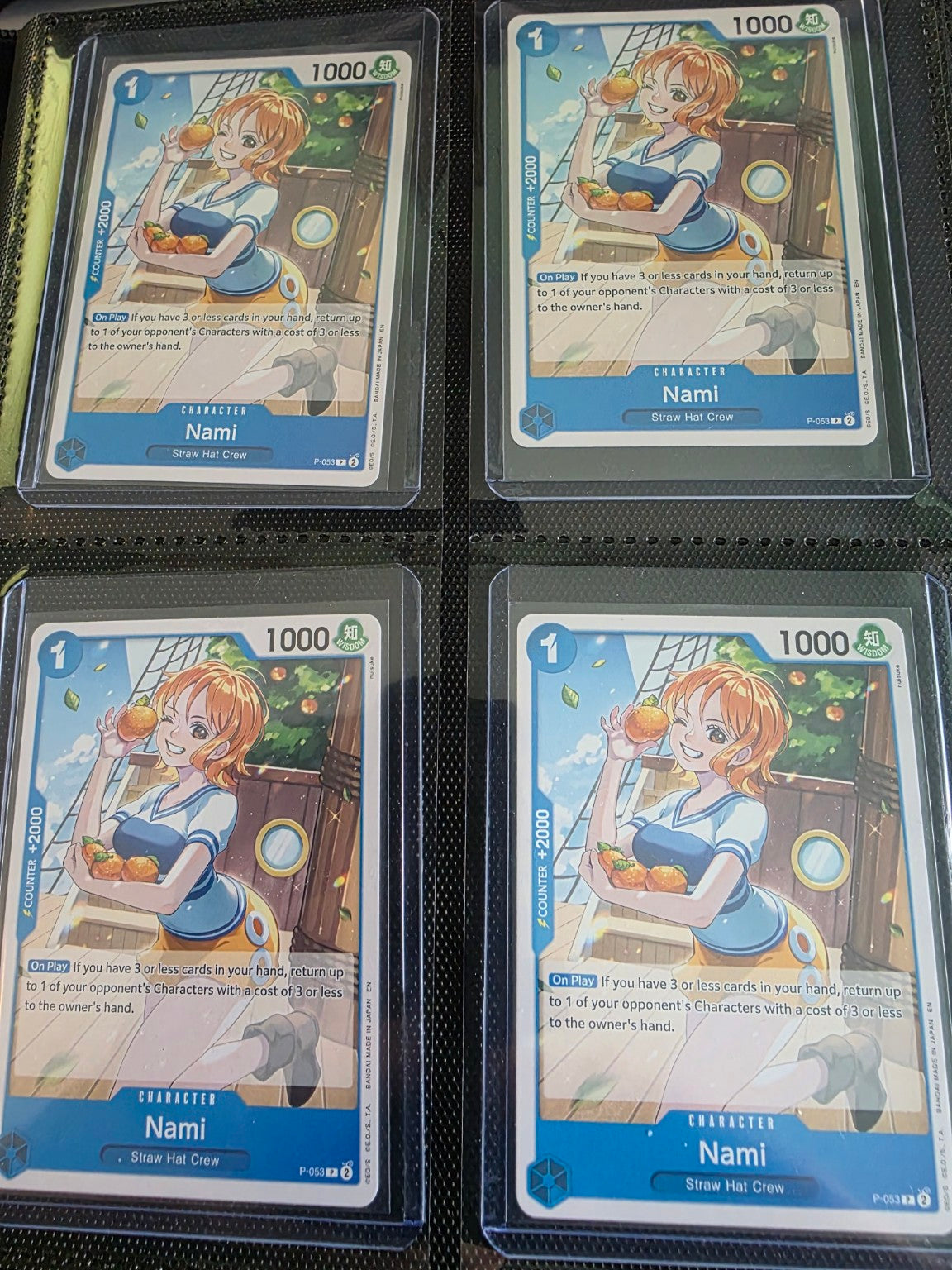 Nami P-053 – Learn Together Deck Set – 4-Card Playset – One Piece Card Game