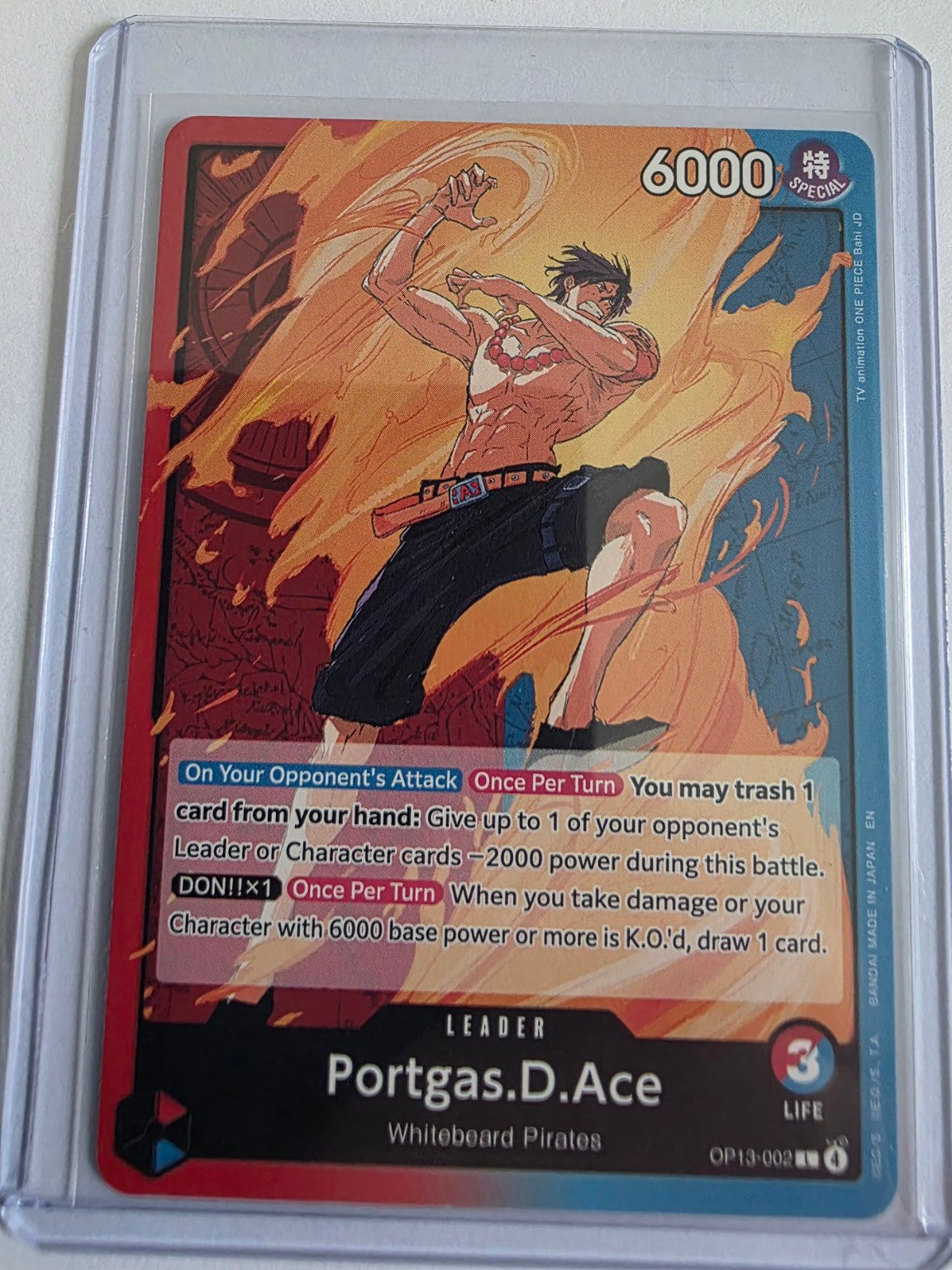 Portgas.D.Ace OP13-002 Leader – One Piece Card Game