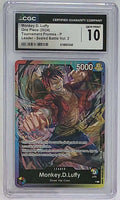 2024 One Piece Tournament Promo Monkey D. Luffy Leader Sealed Battle Vol. 2 CGC 10 Gem Mint