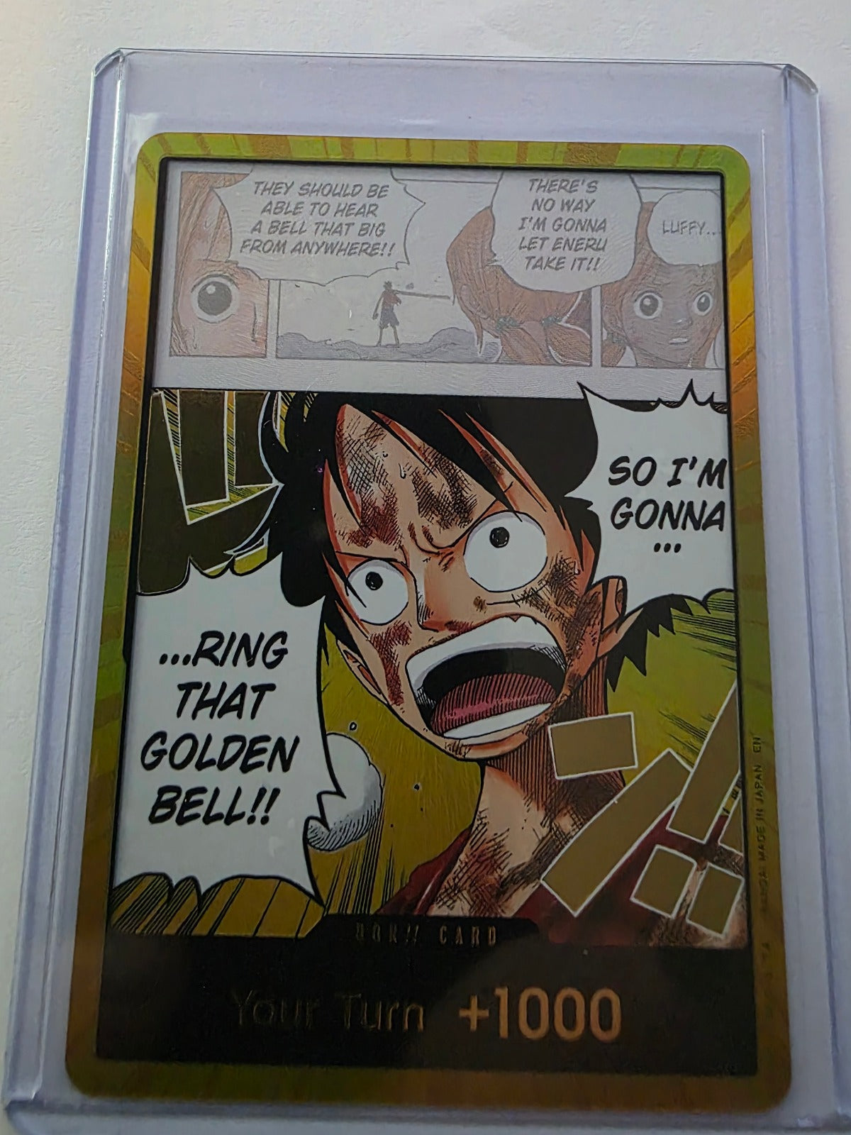 DON!! Card Monkey.D.Luffy Gold – Adventure on Kami's Island – One Piece Card Game