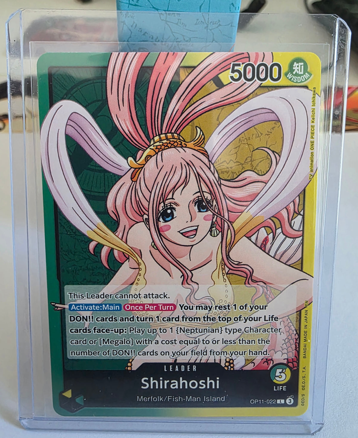 Shirahoshi OP11-022 Leader – A Fist of Divine Speed – One Piece Card Game