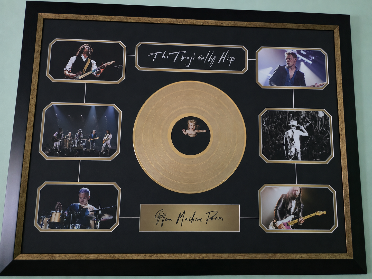 The Tragically Hip Gold Record Framed Display - Man Machine Poem