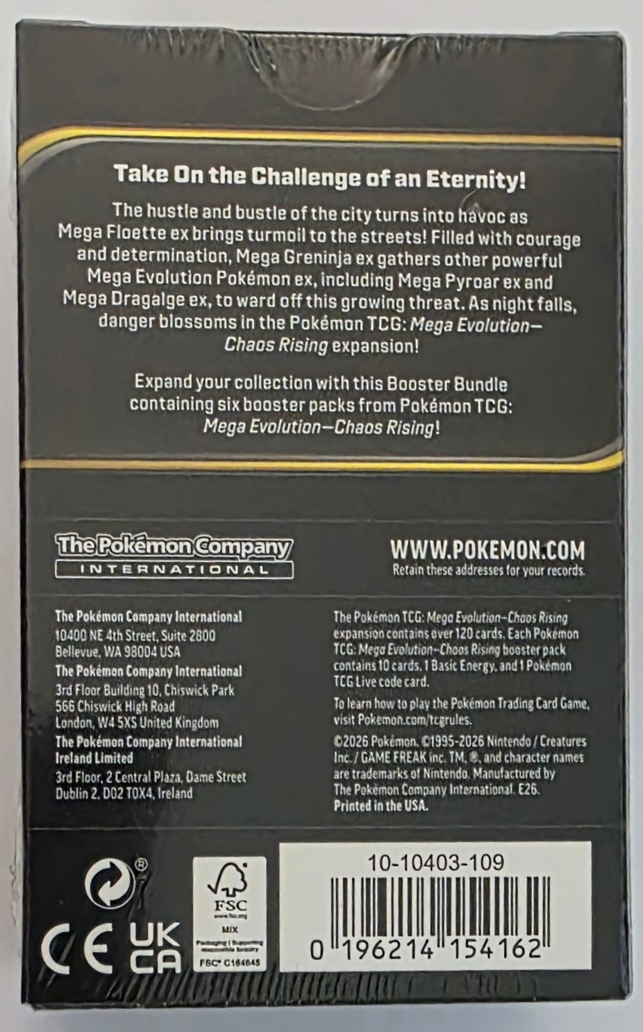 Pokémon TCG: Mega Evolution Chaos Rising Booster Bundle (6 Packs)