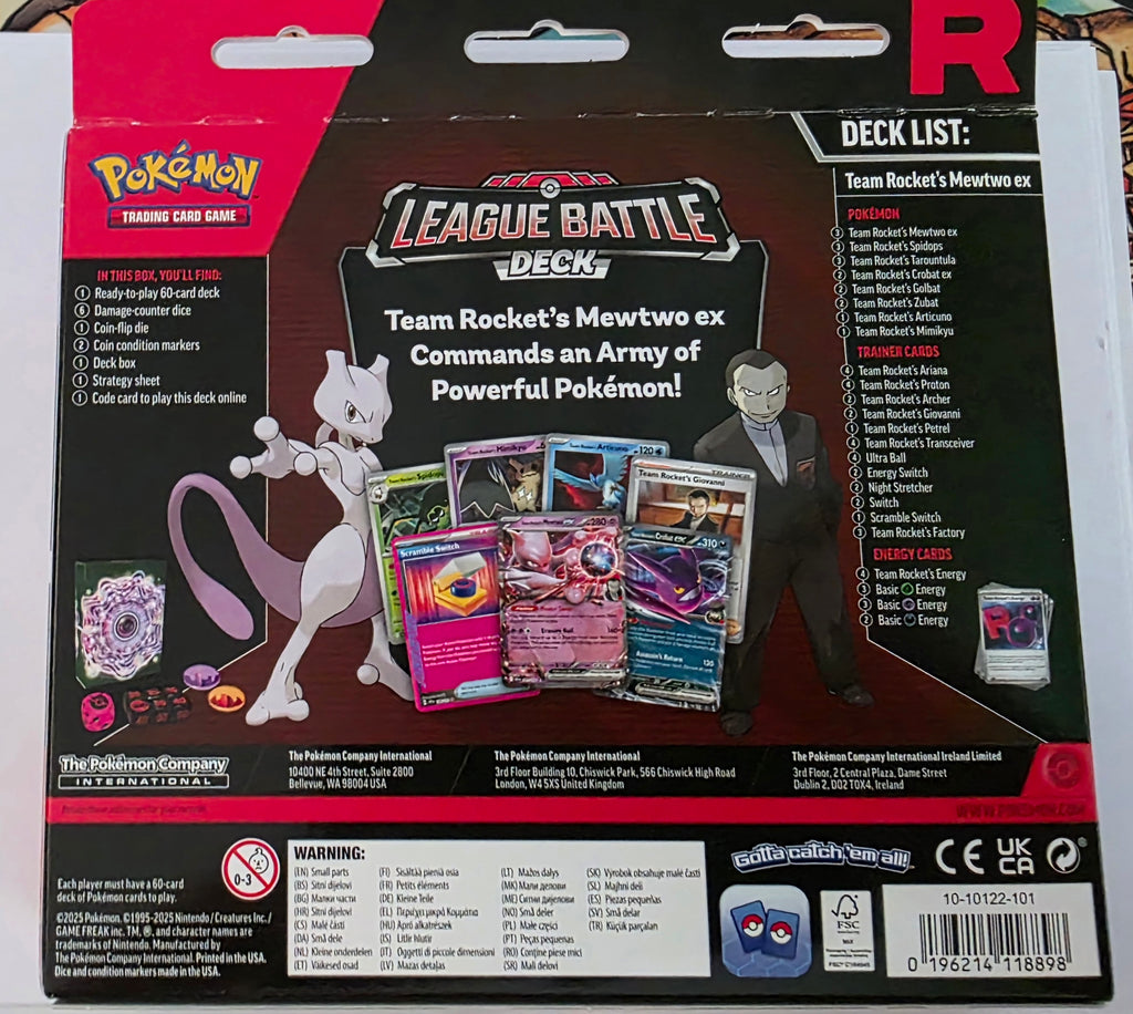 Pokémon TCG: Team Rocket's Mewtwo ex League Battle Deck