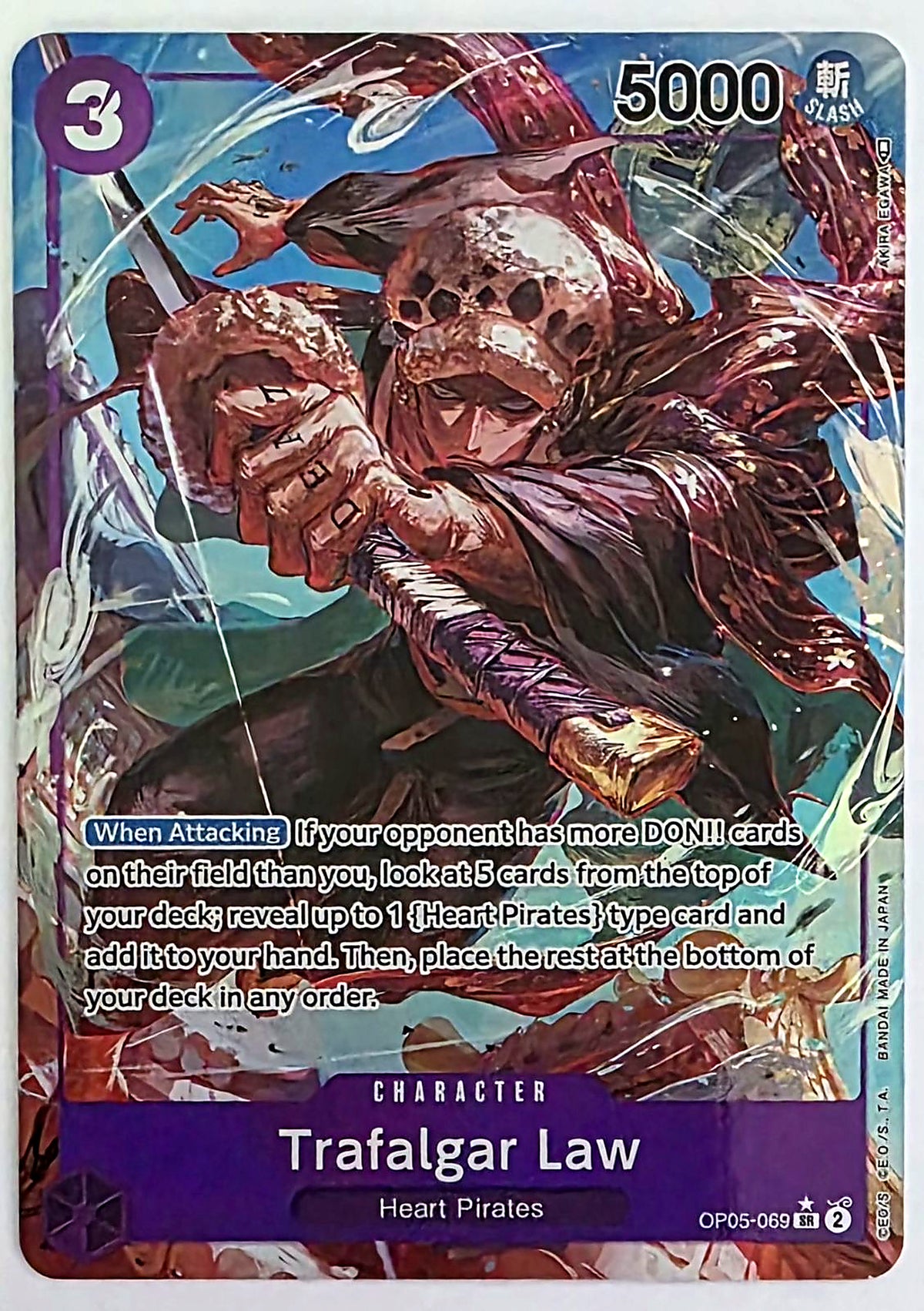 One Piece OP05-069 Trafalgar Law Super Rare Alternate Art Awakening of the New Era