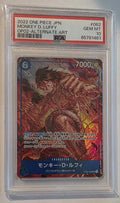 2022 One Piece OP02-062 Monkey D. Luffy Alternate Art Japanese PSA 10 Gem Mint