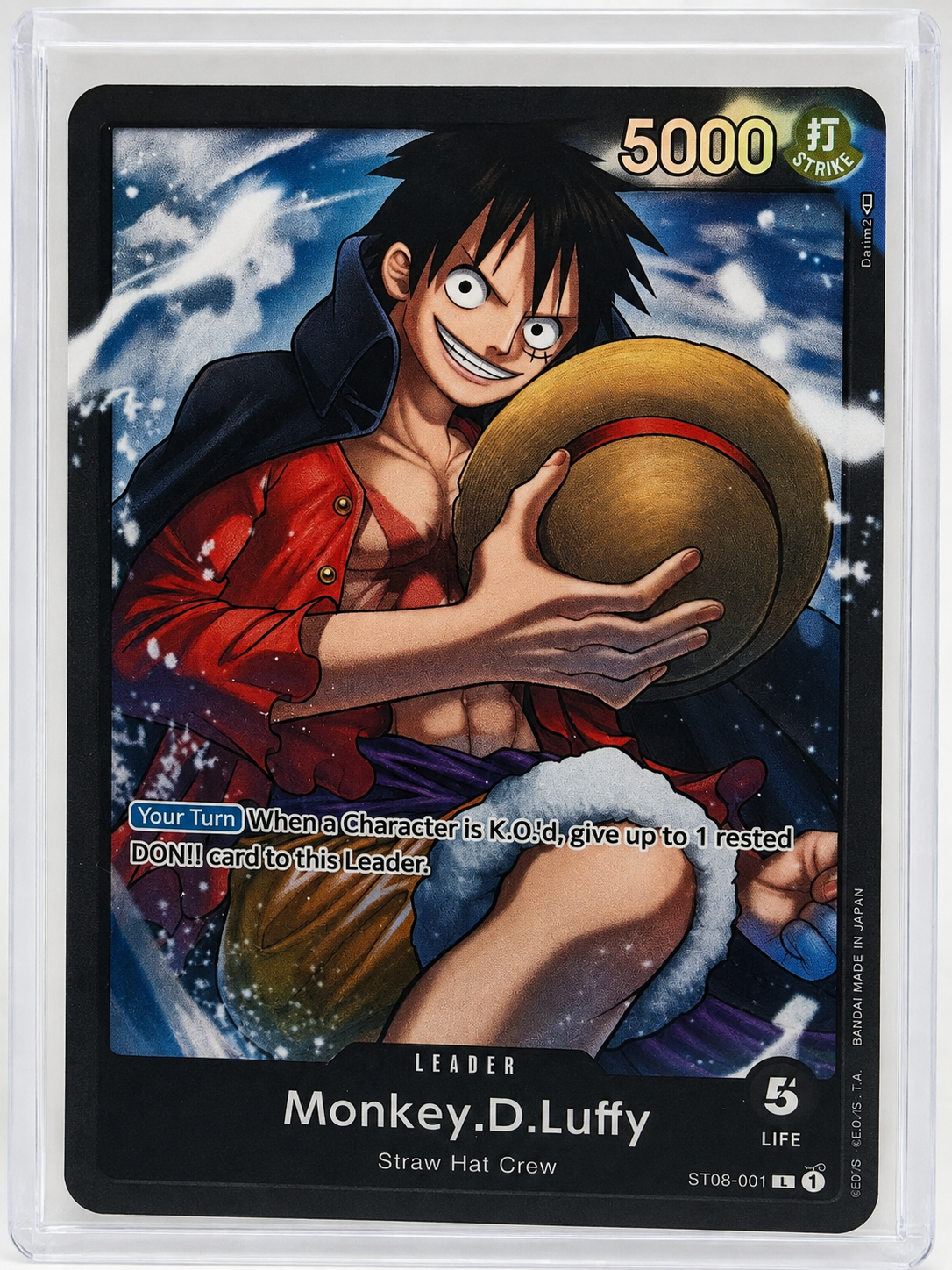 Monkey.D.Luffy ST08-001 Leader - Starter Deck 8: Monkey.D.Luffy - One Piece Card Game