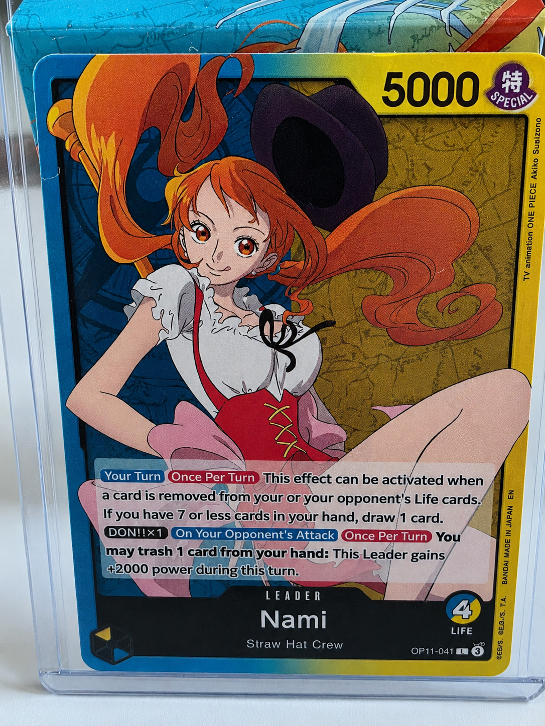 Nami OP11-041 Leader (Alternate Art) - A Fist of Divine Speed - One Piece Card Game
