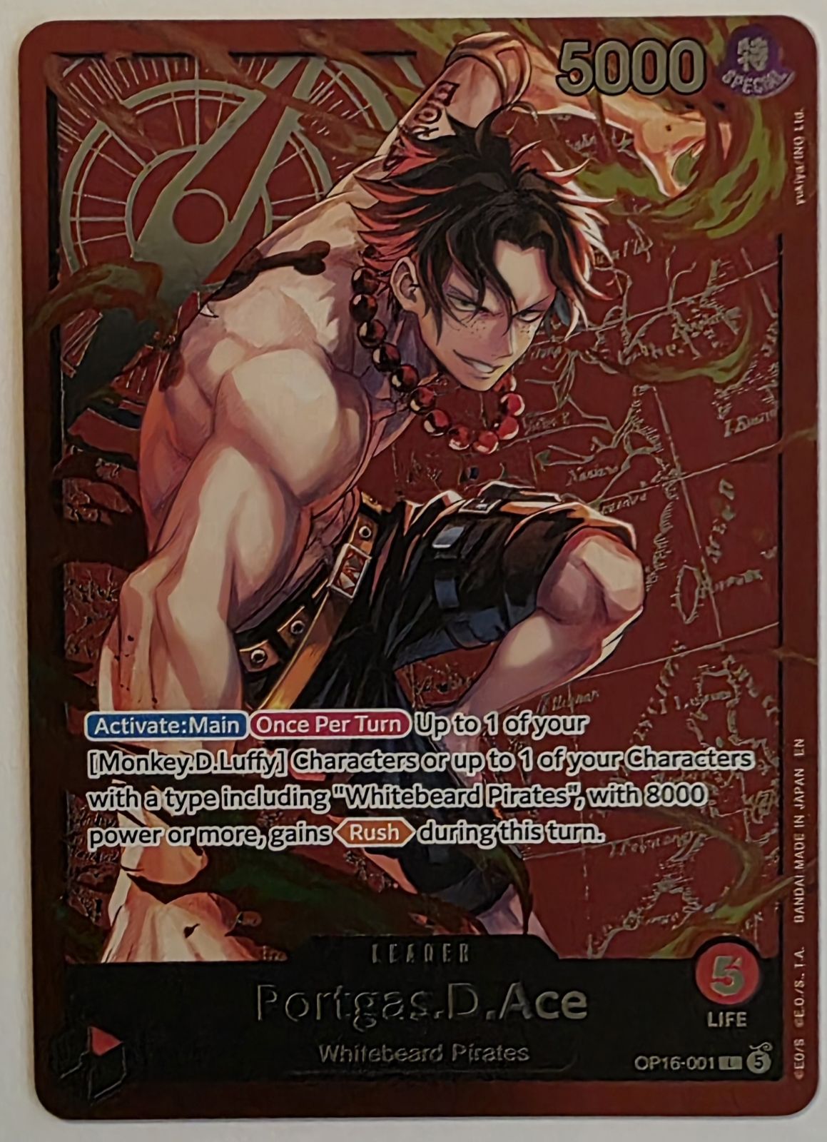 Portgas.D.Ace OP16-001 Alternate Art Leader