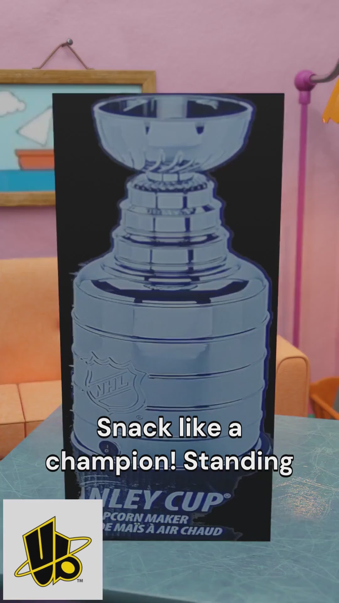 NHL Stanley Cup 17-Inch Popcorn Maker ? Authentic Replica Trophy Hot Air Popper with Serving Bowl