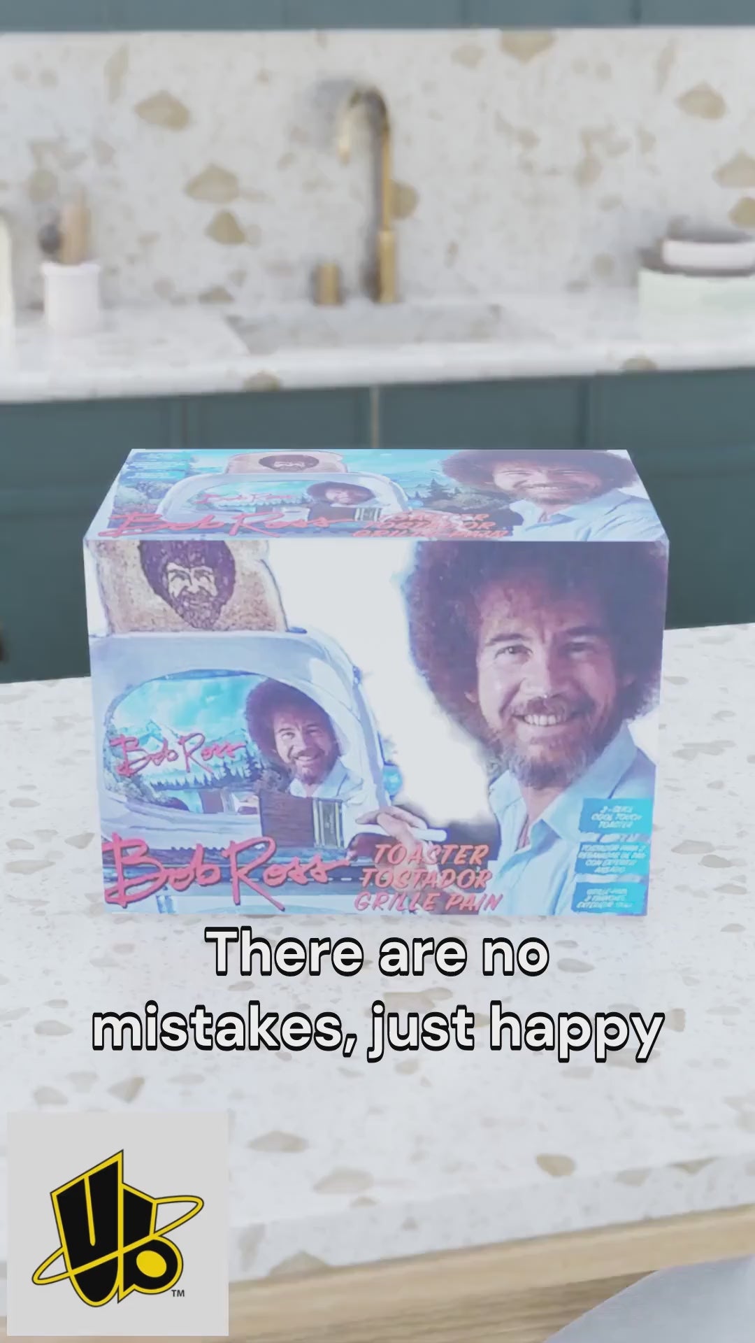 Bob Ross "Happy Little Toast" Elite Toaster ? Artistic Non-Stick 2-Slice Toaster