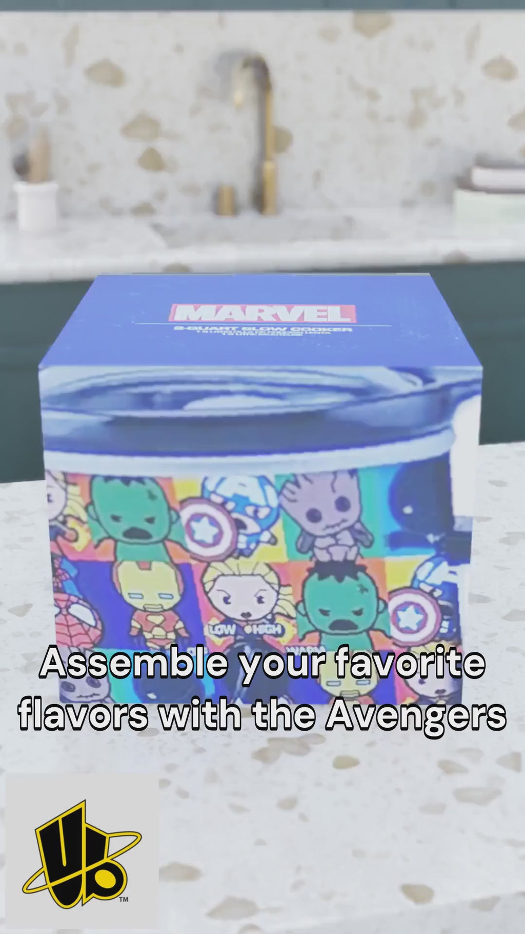 Marvel Avengers Kawaii 2-Quart Slow Cooker ? Compact Character Crock Pot for Dips and Small Meals