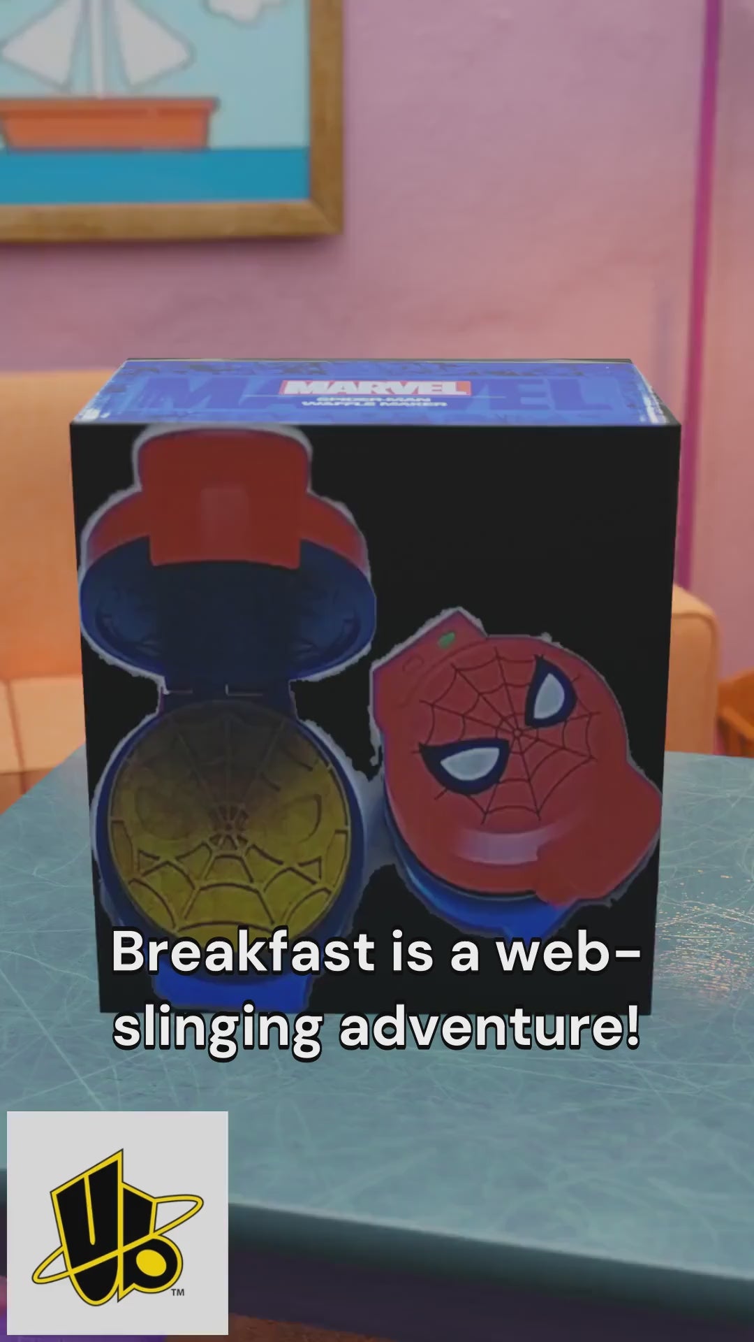 Marvel Spider-Man 7" Waffle Maker ? Iconic Web-Slinger Non-Stick Breakfast Appliance