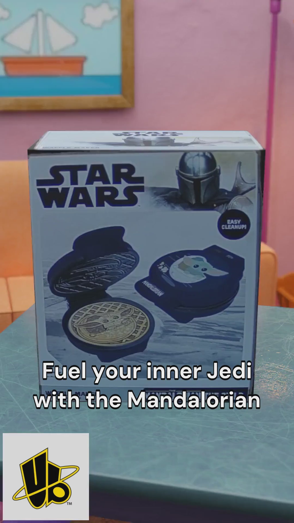 Star Wars The Mandalorian Grogu Waffle Maker ? "The Child" 7" Non-Stick Breakfast Appliance
