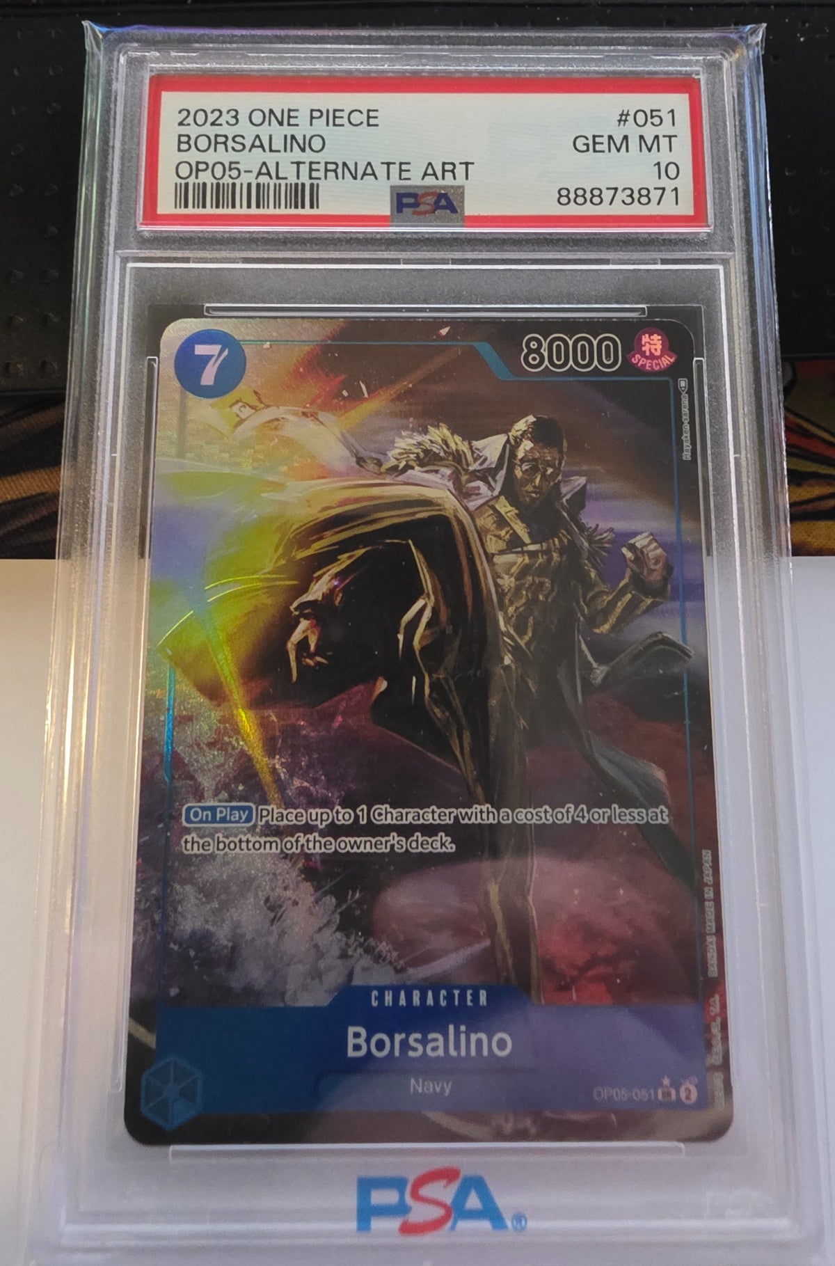 PSA 10 Borsalino OP05-051 Alternate Art cert 88873871