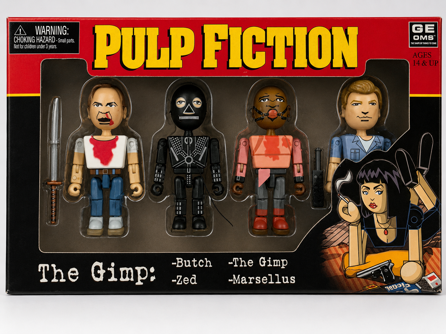 Pulp Fiction NECA Geoms 4-Figure Set - The Gimp, Butch, Zed & Marsellus