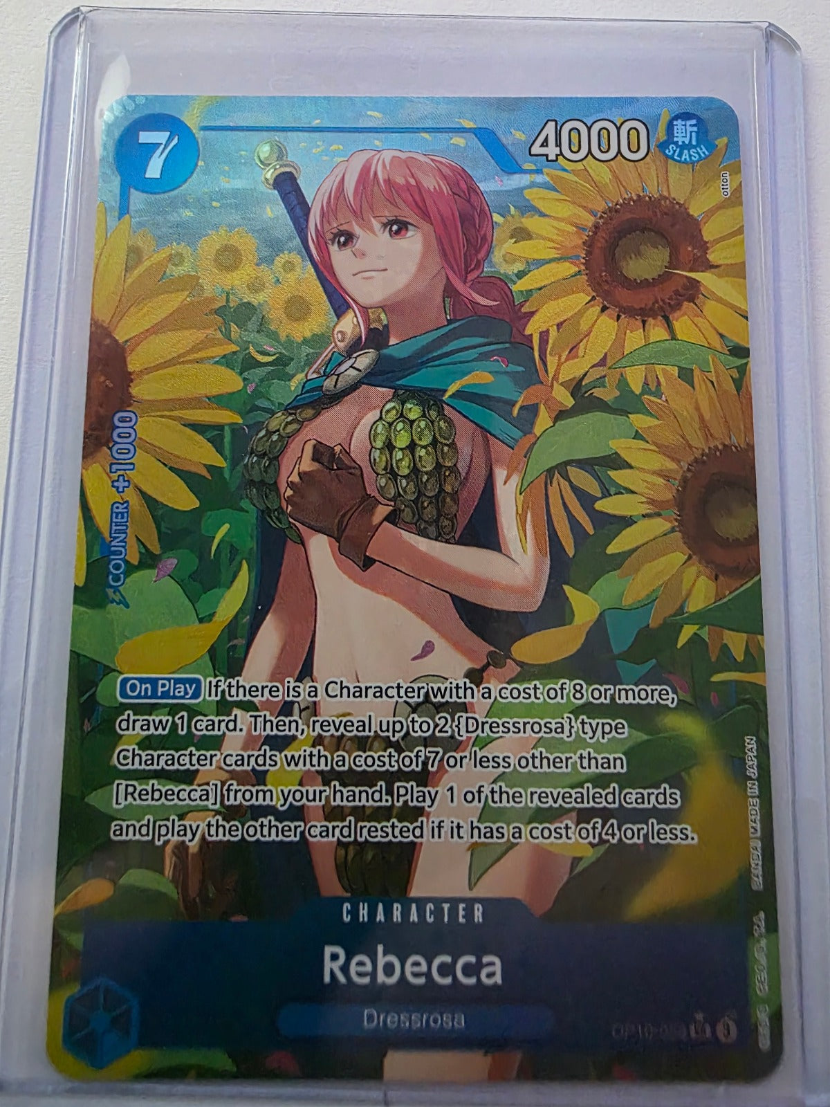 Rebecca OP10-058 Alternate Art Parallel SR – Royal Blood – One Piece Card Game