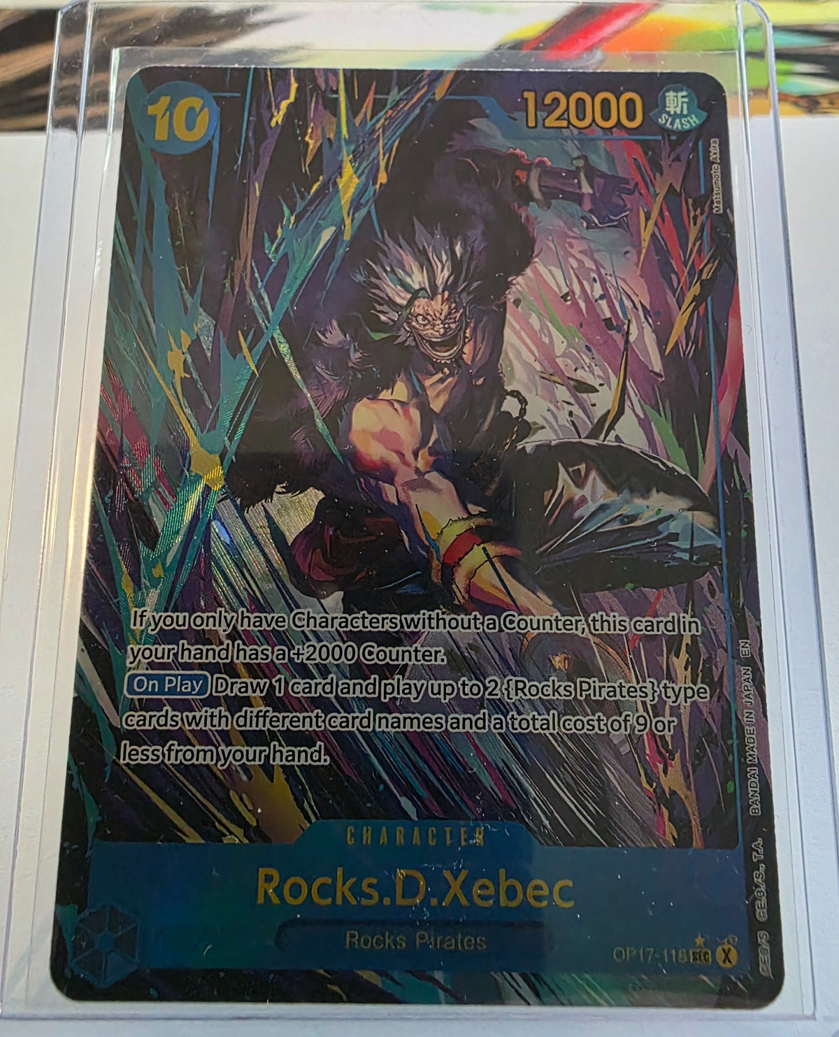 Rocks.D.Xebec OP17-118 Alternate Art Secret Rare One Piece Card Game