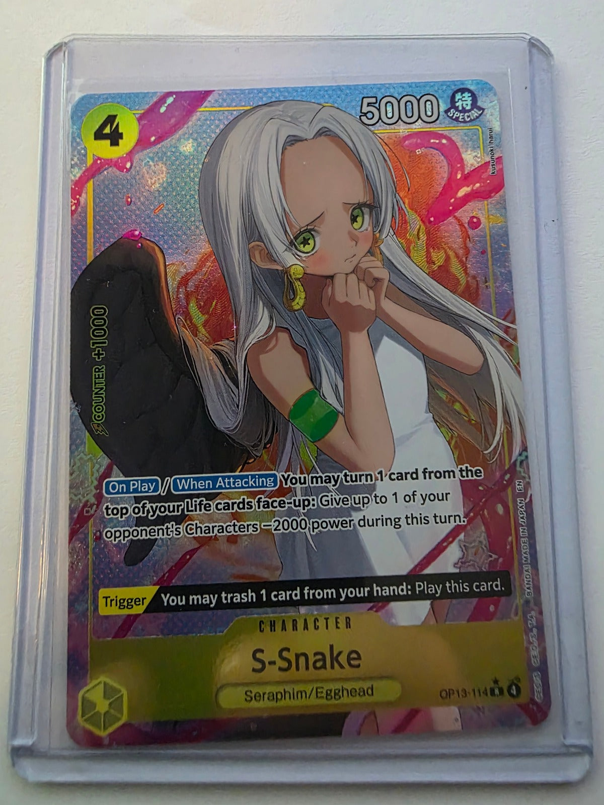S-Snake OP13-114 Alternate Art R – Carrying On His Will – One Piece Card Game