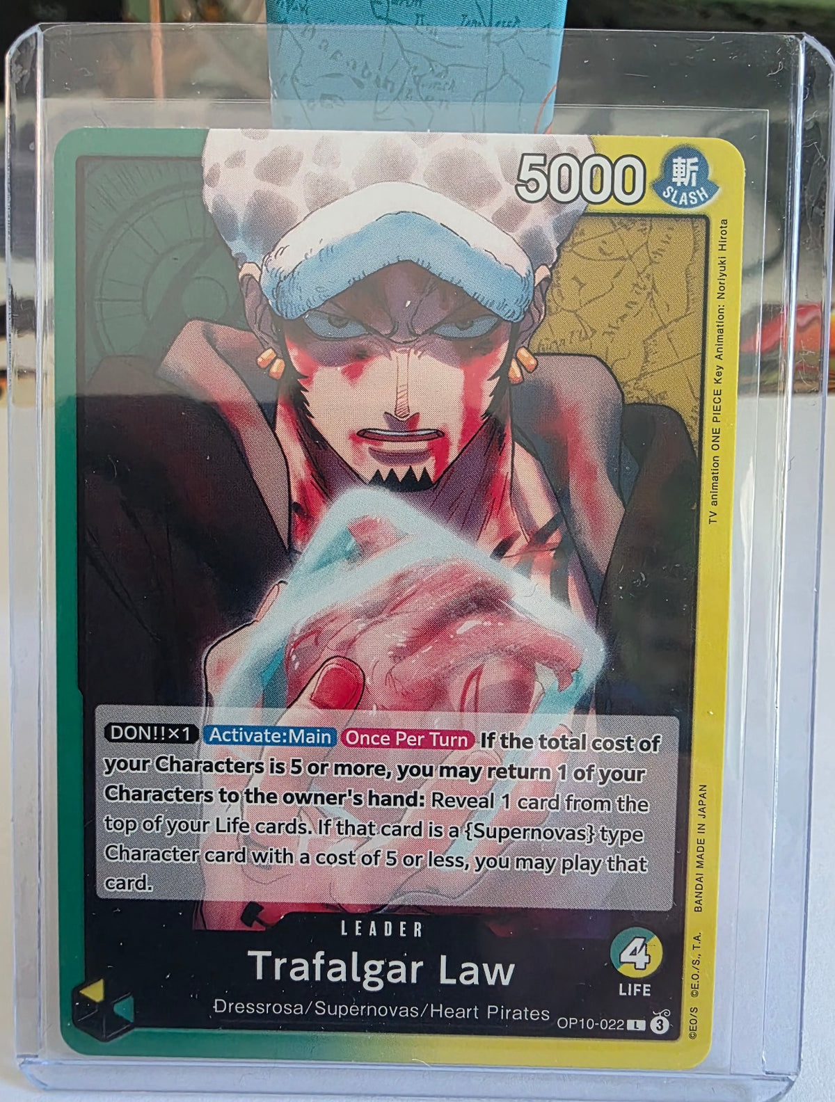 Trafalgar Law OP10-022 Leader – Royal Blood – One Piece Card Game